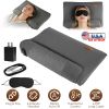 Neck Massager Pillow Ergonomic Massager Memory Foam Pillow with 3-Level Heating 3-Intensity Vibration 30Min Timer for Neck Back Shoulder Pain Relief