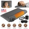 Neck Massager Pillow Ergonomic Massager Memory Foam Pillow with 3-Level Heating 3-Intensity Vibration 30Min Timer for Neck Back Shoulder Pain Relief